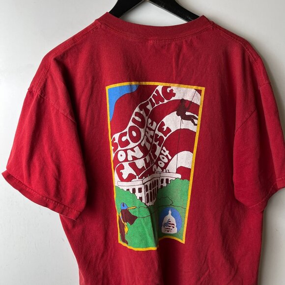 2004 Vintage Y2K Scouting on the Ellipse T Shirt Red XL Extra Large Graphic Tee - Picture 16 of 16